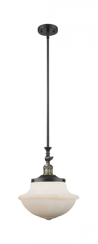 Oxford - 1 Light - 12 inch - Black Antique Brass - Stem Hung - Mini Pendant