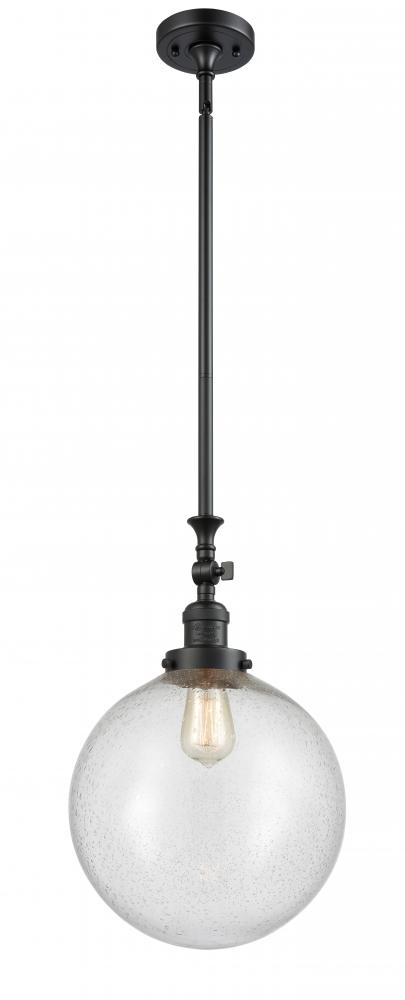 Beacon - 1 Light - 12 inch - Matte Black - Stem Hung - Mini Pendant