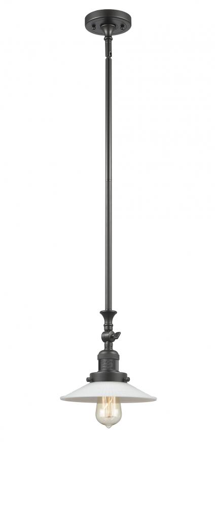 Halophane - 1 Light - 9 inch - Oil Rubbed Bronze - Stem Hung - Mini Pendant