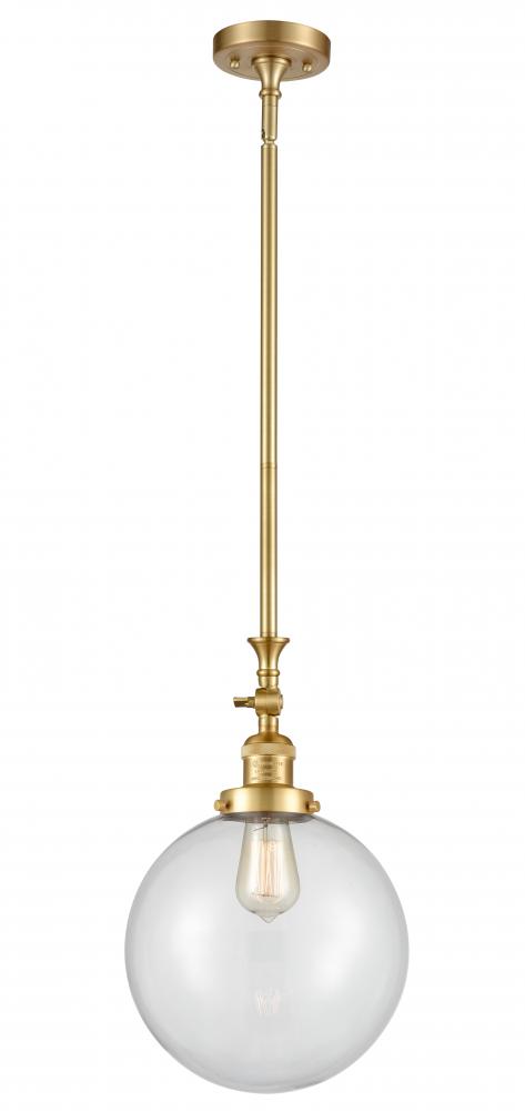 Beacon - 1 Light - 10 inch - Satin Gold - Stem Hung - Mini Pendant