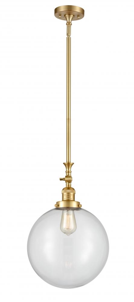 Beacon - 1 Light - 12 inch - Satin Gold - Stem Hung - Mini Pendant