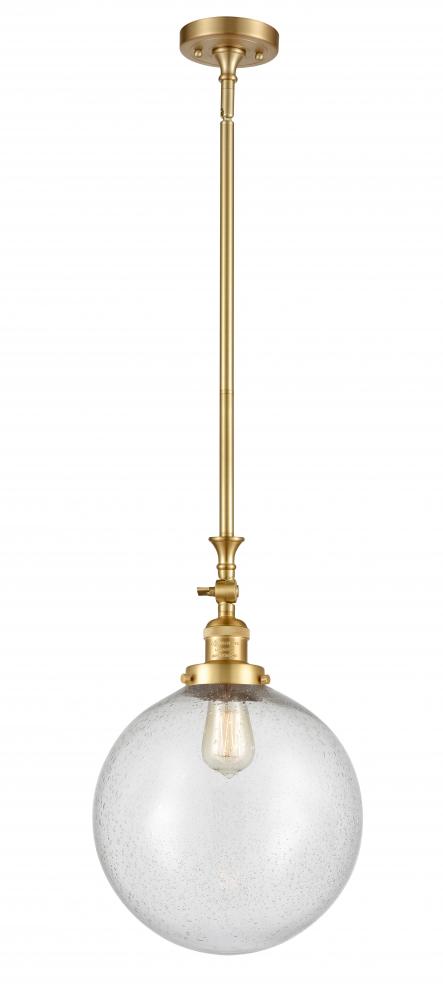 Beacon - 1 Light - 12 inch - Satin Gold - Stem Hung - Mini Pendant