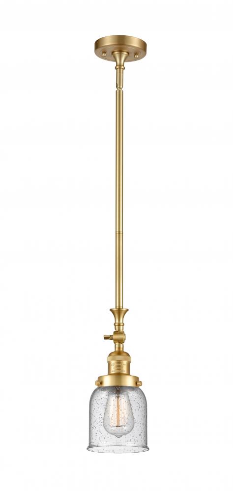 Bell - 1 Light - 5 inch - Satin Gold - Stem Hung - Mini Pendant