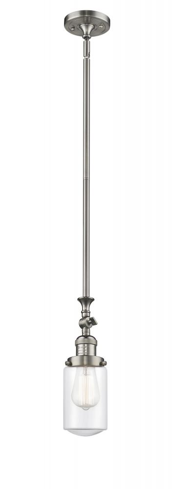 Dover - 1 Light - 5 inch - Brushed Satin Nickel - Stem Hung - Mini Pendant