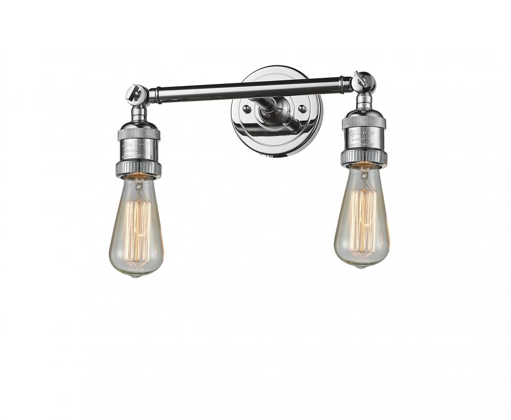 Bare Bulb - 2 Light - 11 inch - Polished Chrome - Bath Vanity Light