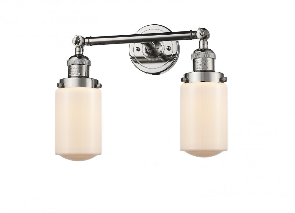 Dover - 2 Light - 14 inch - Polished Nickel - Bath Vanity Light