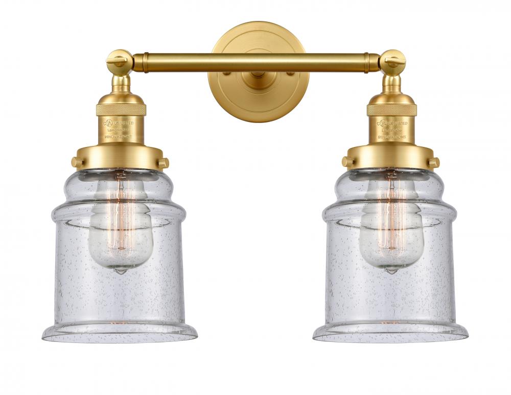 Canton - 2 Light - 17 inch - Satin Gold - Bath Vanity Light