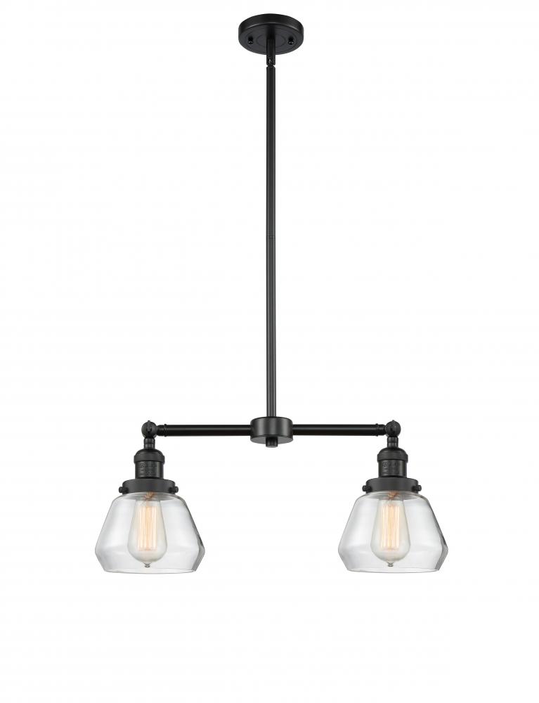 Fulton - 2 Light - 21 inch - Matte Black - Stem Hung - Island Light