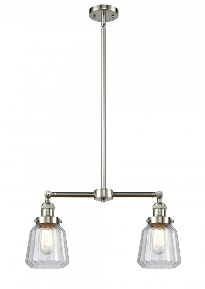 Chatham - 2 Light - 21 inch - Brushed Satin Nickel - Stem Hung - Island Light