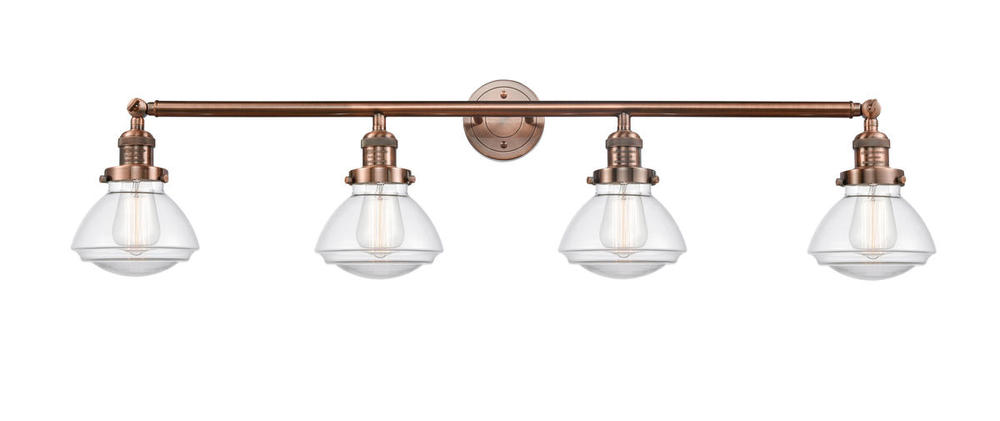 Olean - 4 Light - 43 inch - Antique Copper - Bath Vanity Light