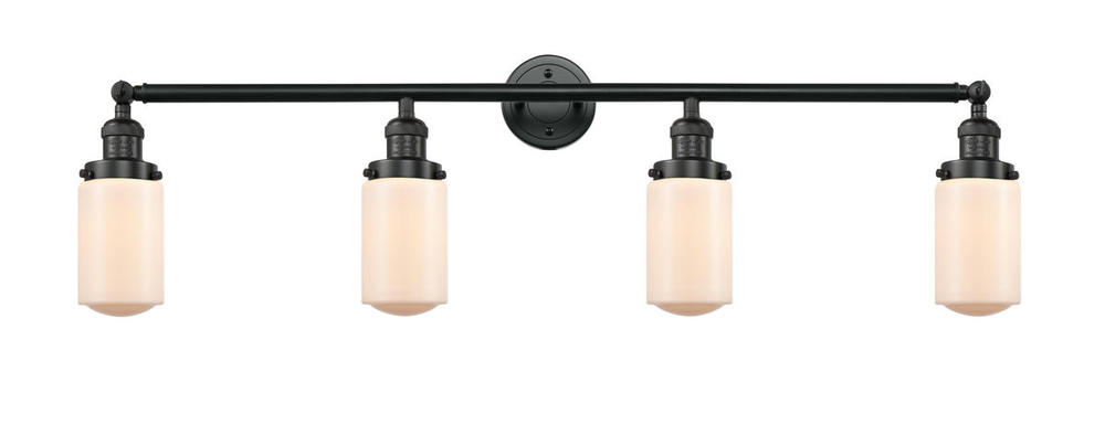 Dover - 4 Light - 43 inch - Matte Black - Bath Vanity Light