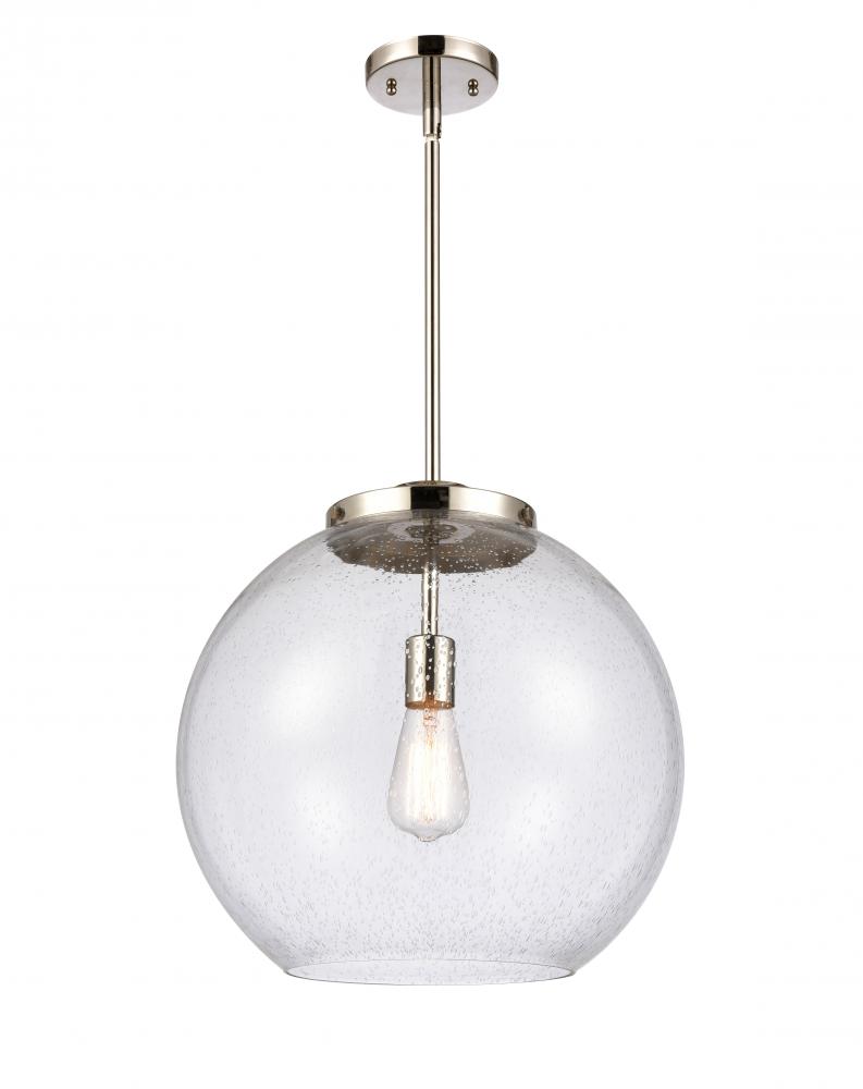 Athens - 1 Light - 16 inch - Polished Nickel - Cord hung - Pendant