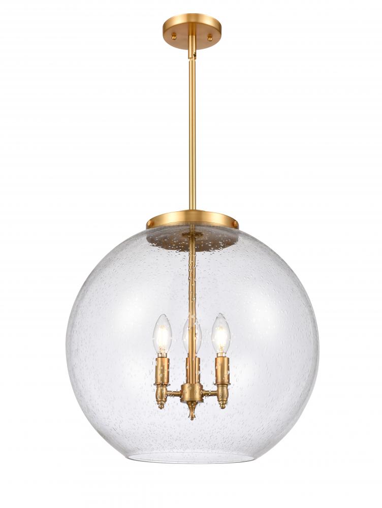 Athens - 3 Light - 18 inch - Satin Gold - Cord hung - Pendant