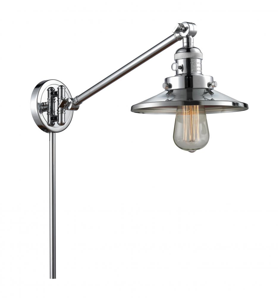 Railroad - 1 Light - 8 inch - Polished Chrome - Swing Arm