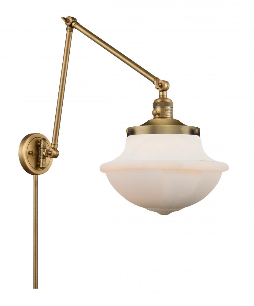 Oxford - 1 Light - 12 inch - Brushed Brass - Swing Arm