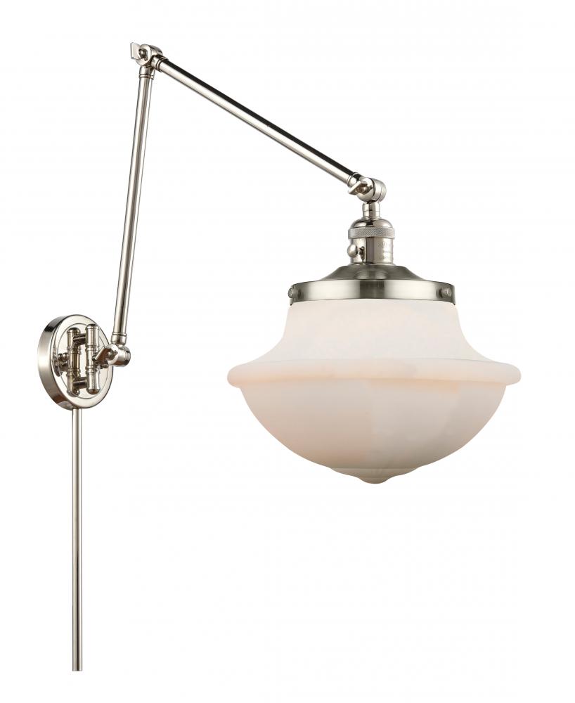 Oxford - 1 Light - 12 inch - Polished Nickel - Swing Arm