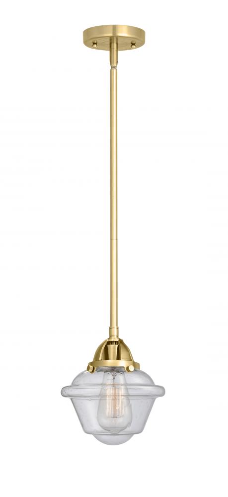 Oxford - 1 Light - 8 inch - Satin Gold - Cord hung - Mini Pendant