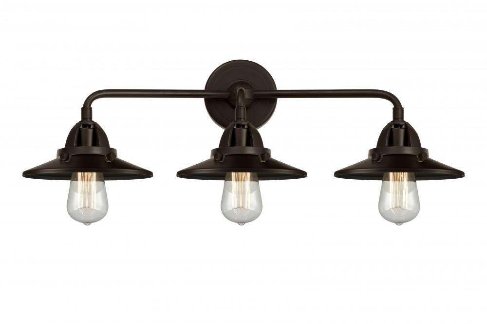 Railroad - 3 Light - 26 inch - Oil Rubbed Bronze - Bath Vanity Light