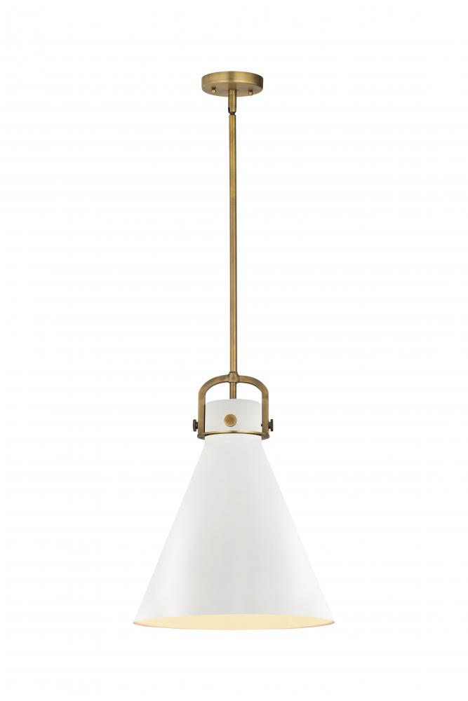 Newton Cone - 1 Light - 14 inch - Satin Nickel - Pendant