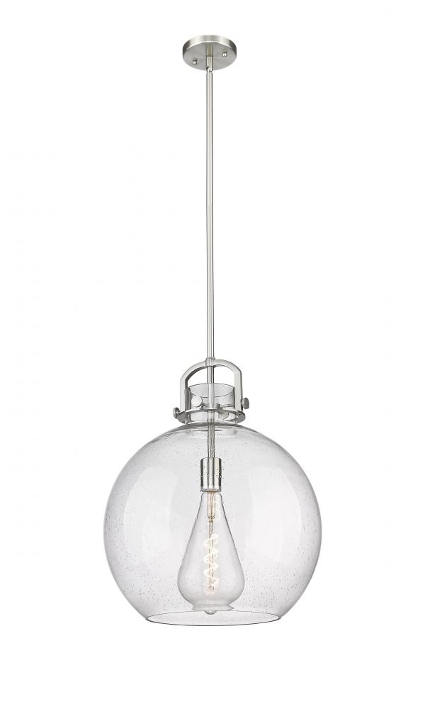 Newton Sphere - 1 Light - 16 inch - Satin Nickel - Pendant