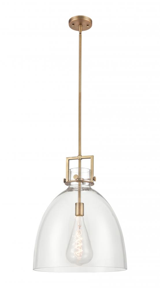 Newton Bell - 1 Light - 16 inch - Brushed Brass - Pendant