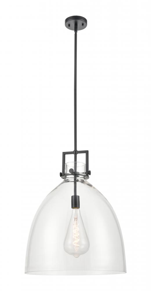 Newton Bell - 1 Light - 18 inch - Matte Black - Pendant