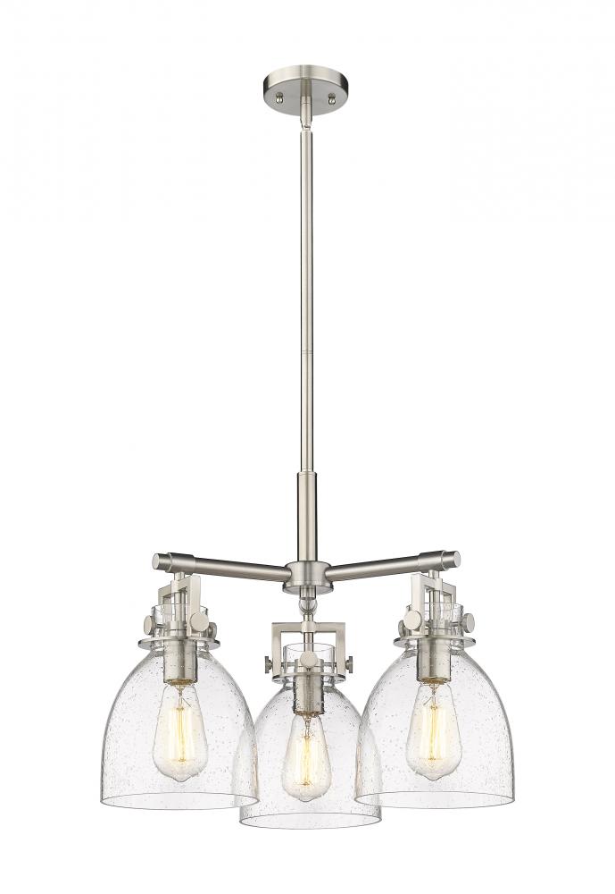 Newton Bell - 3 Light - 21 inch - Satin Nickel - Pendant