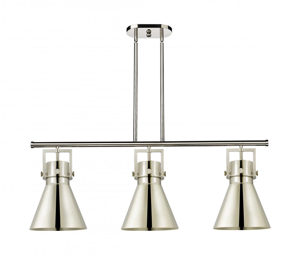 Newton Cone - 3 Light - 42 inch - Polished Nickel - Island Light