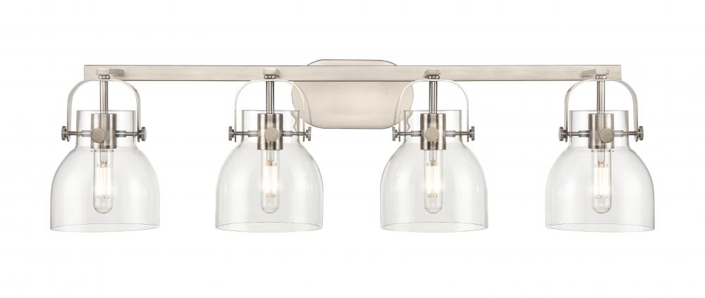 Pilaster II Bell - 4 Light - 37 inch - Satin Nickel - Bath Vanity Light