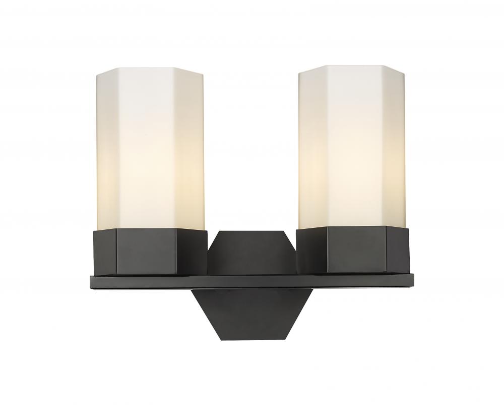 Claverack - 2 Light - 13 inch - Matte Black - Bath Vanity Light