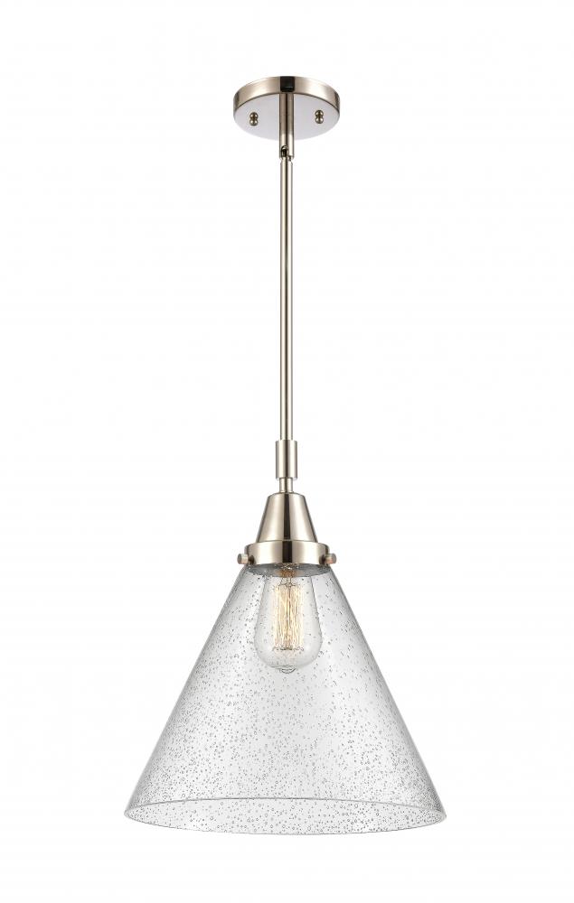 Cone - 1 Light - 12 inch - Polished Nickel - Mini Pendant