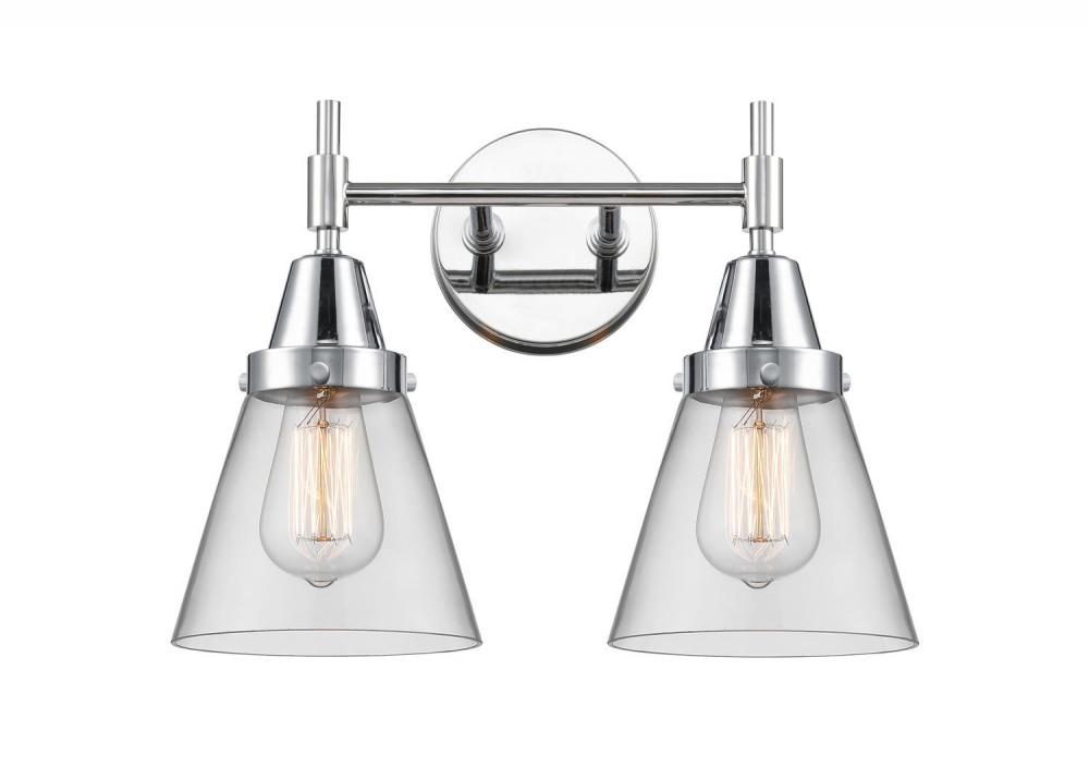 Cone - 2 Light - 15 inch - Polished Chrome - Bath Vanity Light