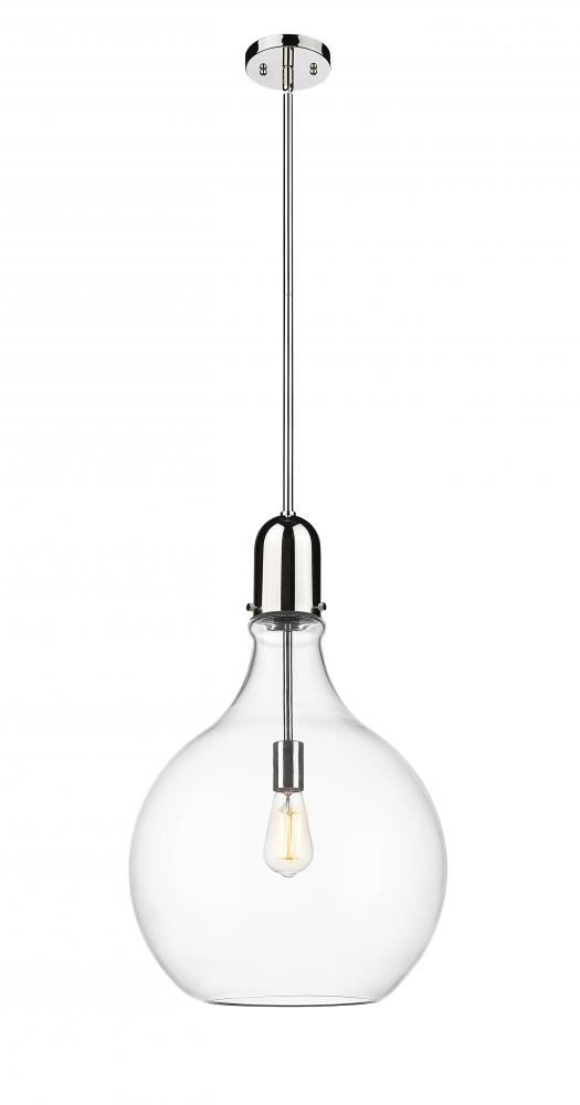 Amherst - 1 Light - 16 inch - Polished Nickel - Stem hung - Pendant