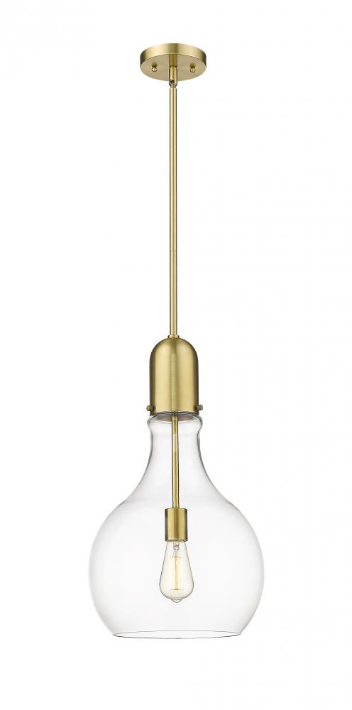 Amherst - 1 Light - 12 inch - Satin Gold - Stem hung - Mini Pendant