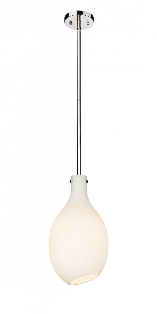 Norwalk - 1 Light - 9 inch - Polished Nickel - Stem hung - Mini Pendant