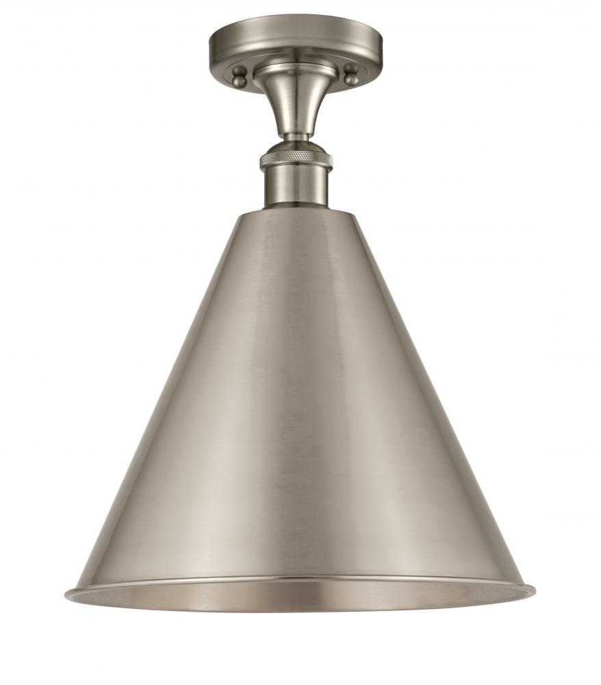 Berkshire - 1 Light - 16 inch - Brushed Satin Nickel - Semi-Flush Mount