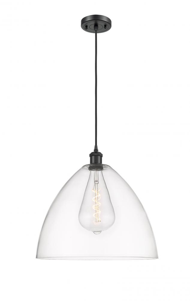 Bristol - 1 Light - 16 inch - Matte Black - Cord hung - Pendant