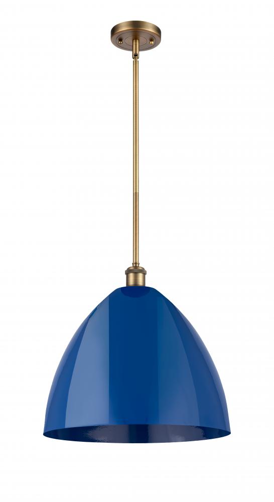 Plymouth - 1 Light - 16 inch - Brushed Brass - Pendant