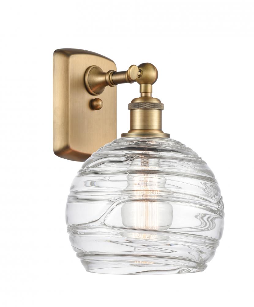 Athens Deco Swirl - 1 Light - 8 inch - Brushed Brass - Sconce