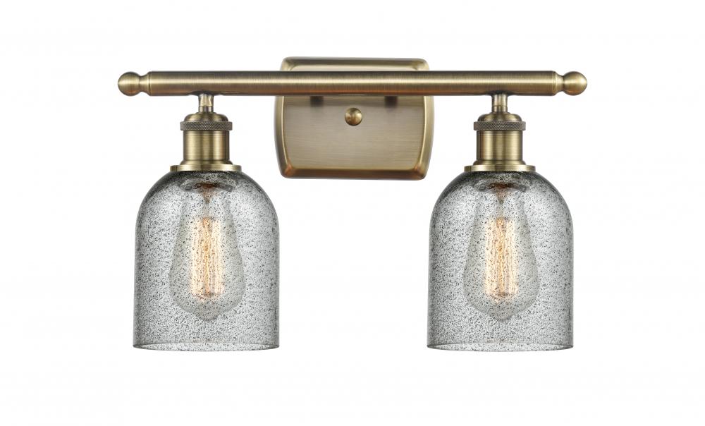 Caledonia - 2 Light - 15 inch - Antique Brass - Bath Vanity Light