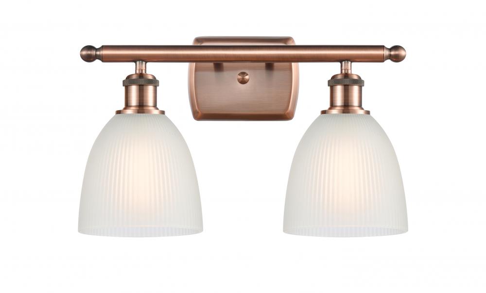 Castile - 2 Light - 16 inch - Antique Copper - Bath Vanity Light