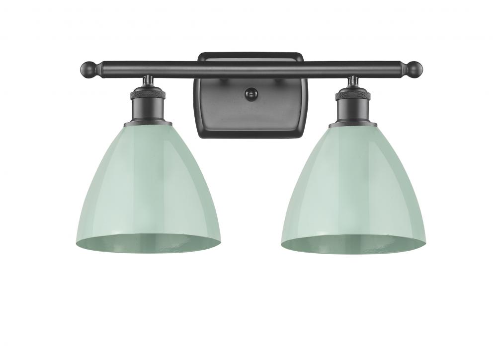 Plymouth - 2 Light - 18 inch - Oil Rubbed Bronze - Bath Vanity Light