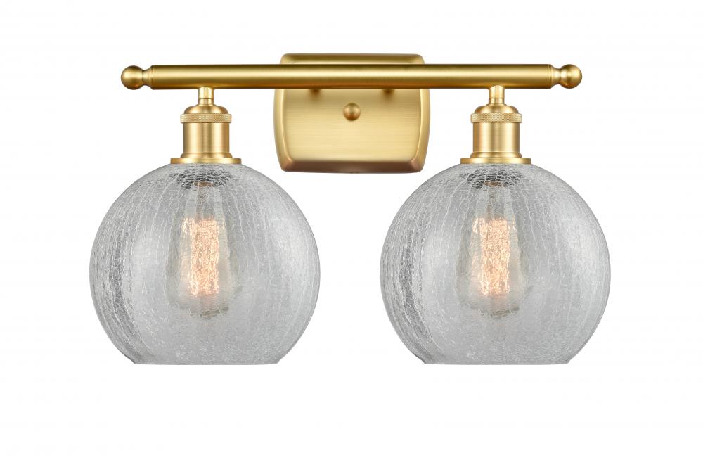 Athens - 2 Light - 18 inch - Satin Gold - Bath Vanity Light