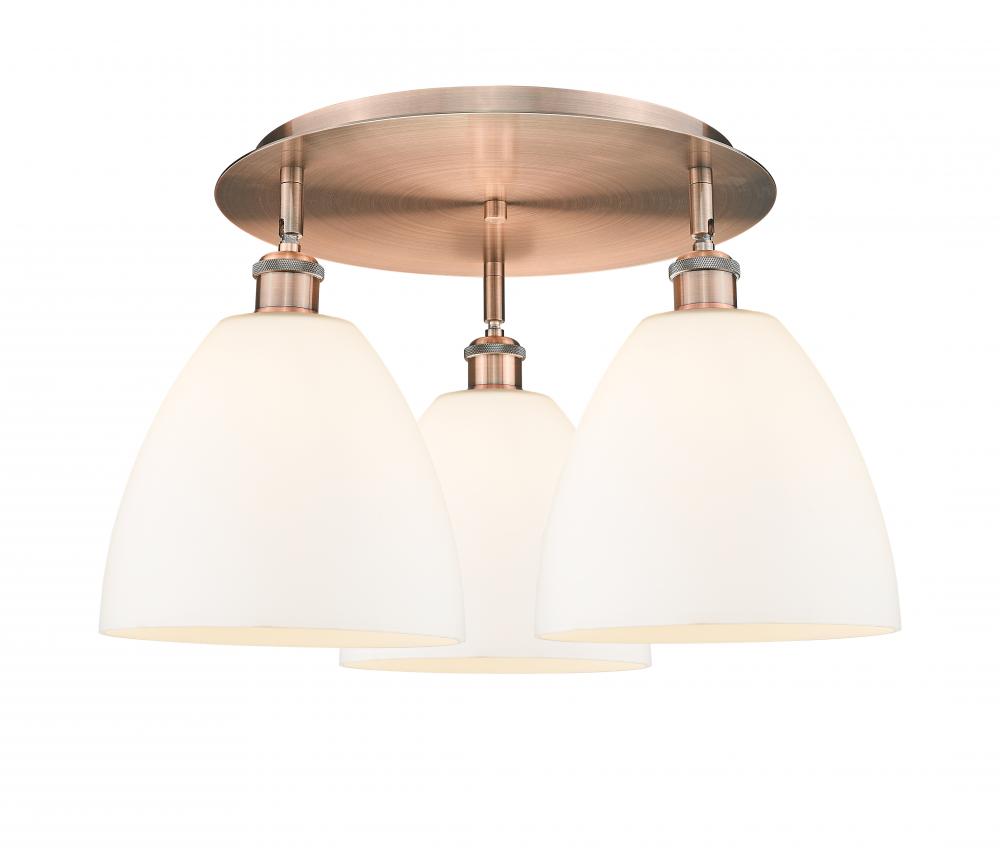 Bristol - 3 Light - 21 inch - Antique Copper - Flush Mount