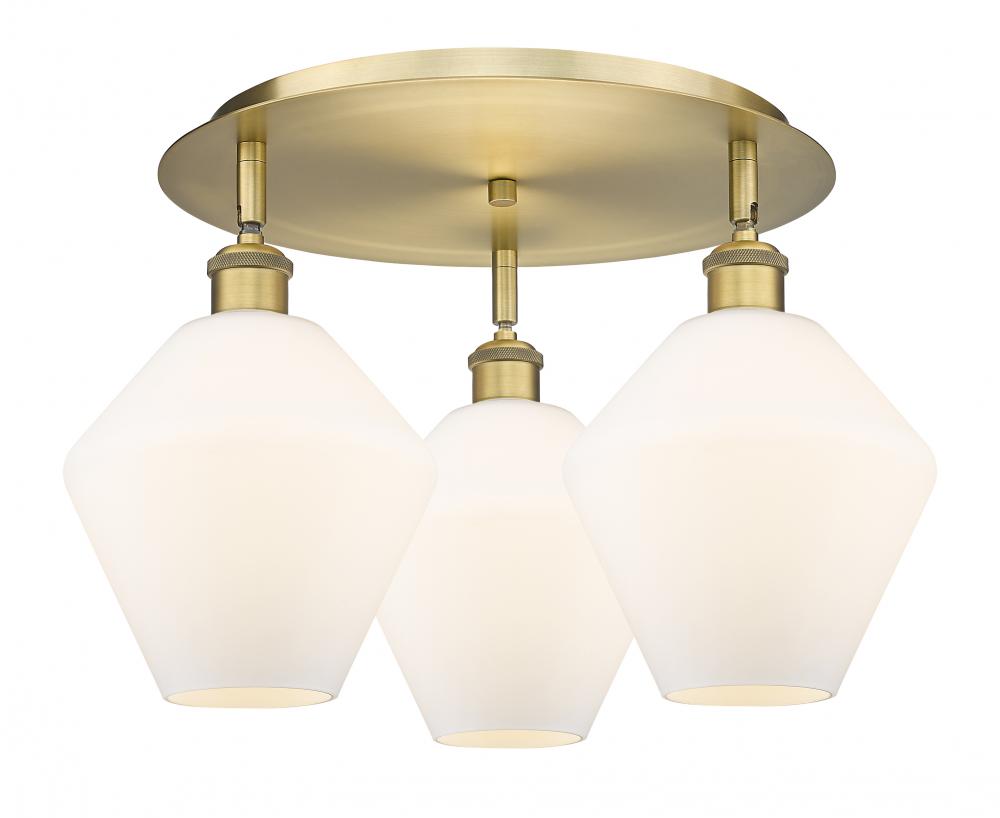 Cindyrella - 3 Light - 20 inch - Brushed Brass - Flush Mount