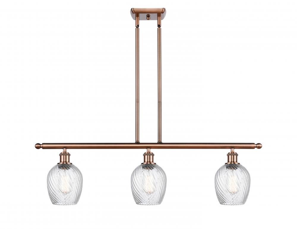 Salina - 3 Light - 36 inch - Antique Copper - Cord hung - Island Light