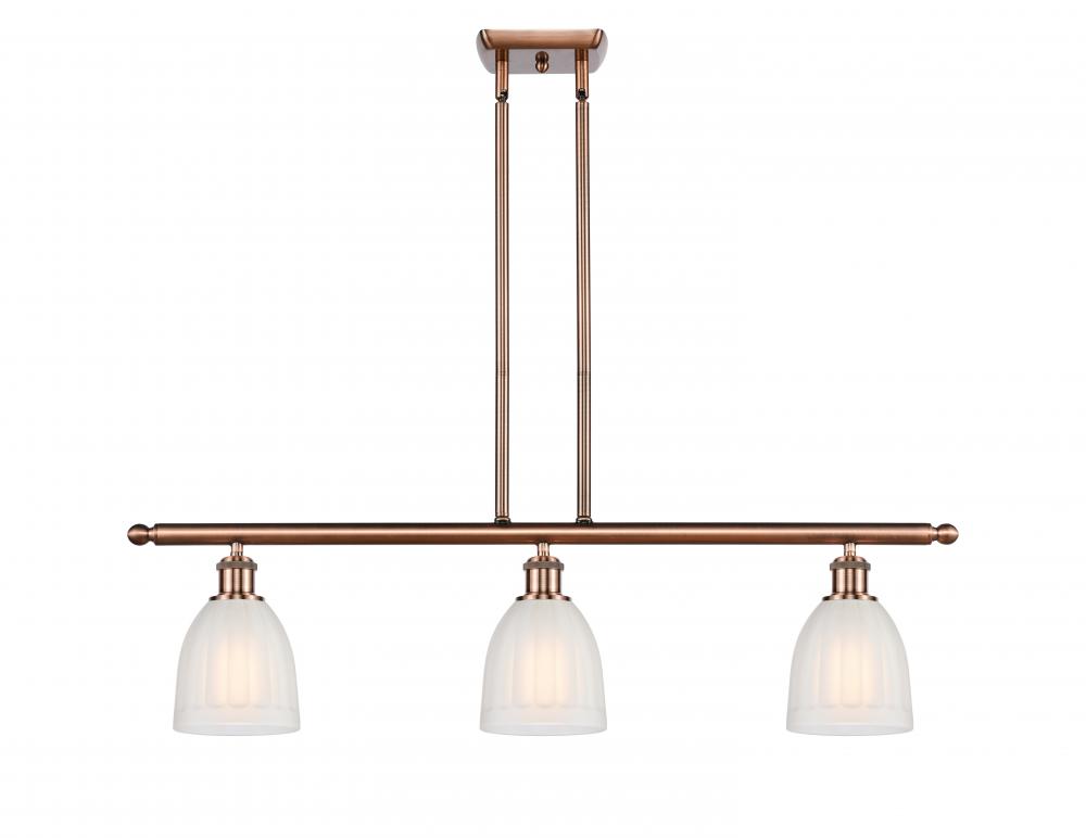 Brookfield - 3 Light - 36 inch - Antique Copper - Cord hung - Island Light