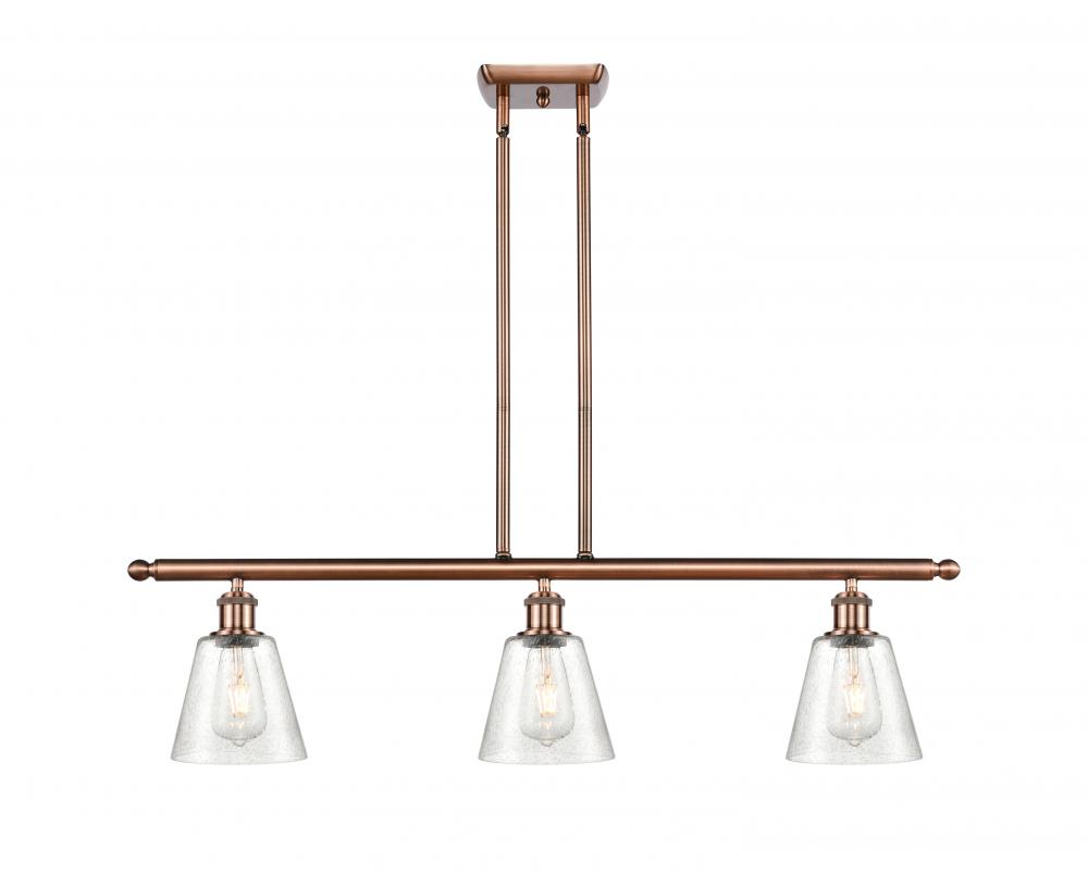 Caton - 3 Light - 36 inch - Antique Copper - Cord hung - Island Light