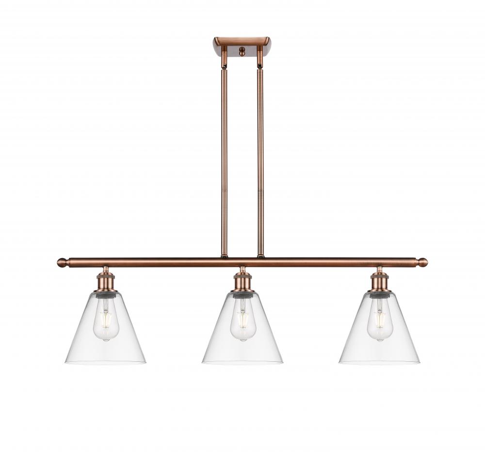 Berkshire - 3 Light - 36 inch - Antique Copper - Cord hung - Island Light