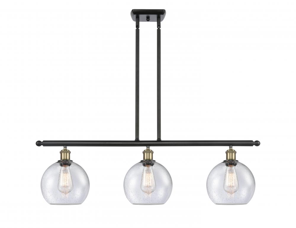 Athens - 3 Light - 36 inch - Black Antique Brass - Cord hung - Island Light